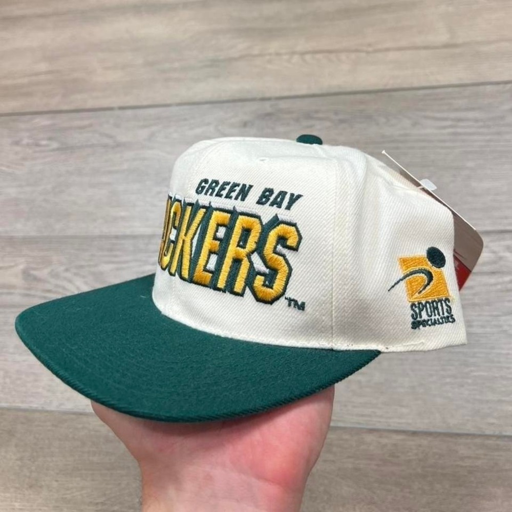 Vintage 90s Green Bay packers sports specialties shadow SnapBack new with tags
